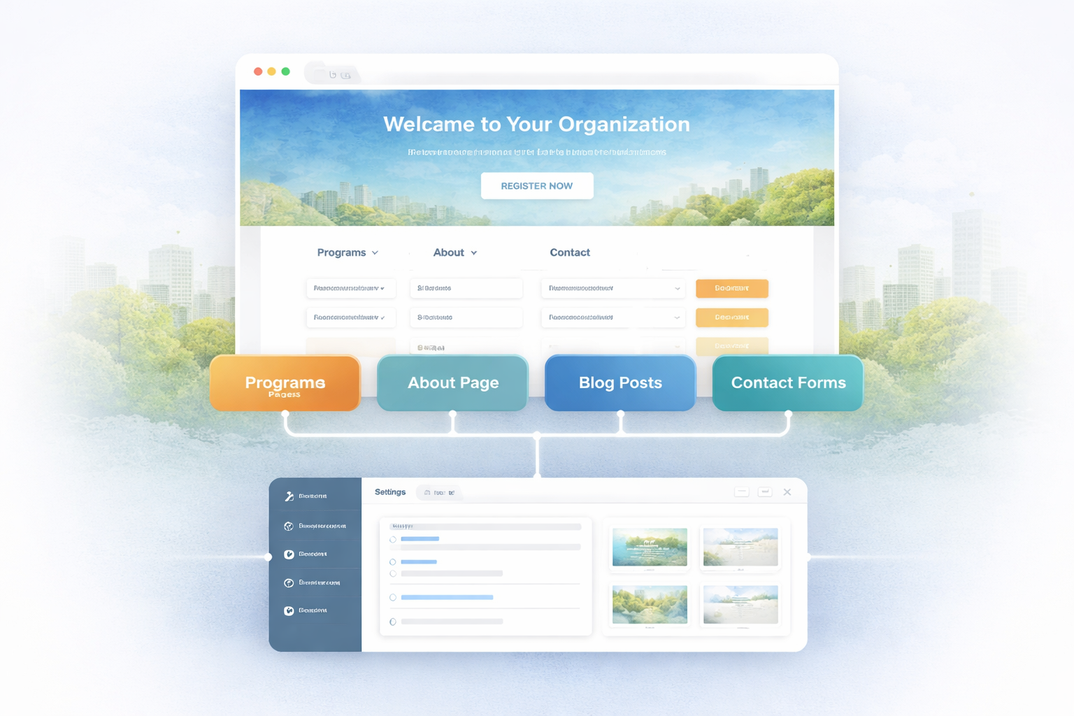 Public website and CMS