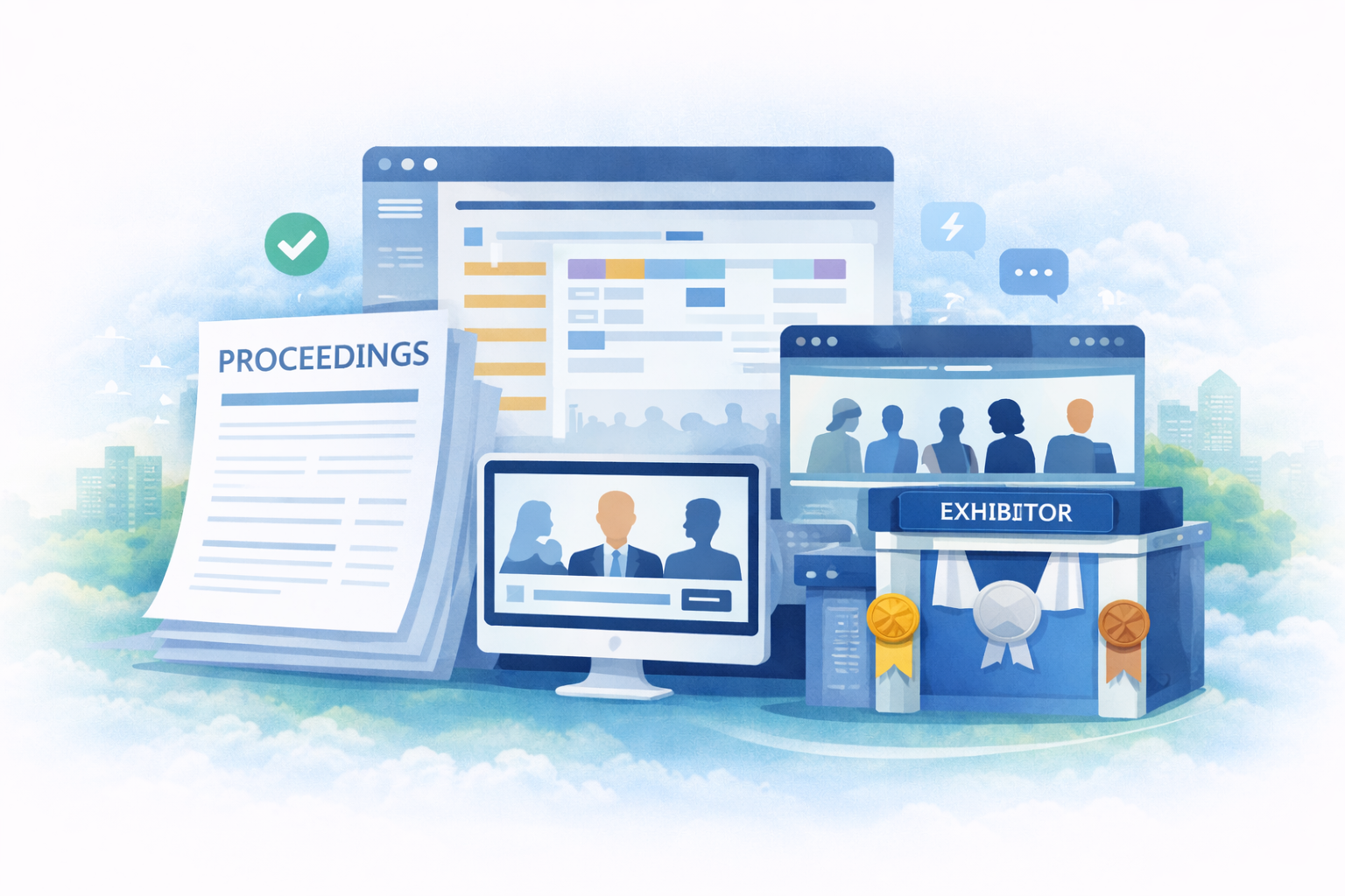 Conference and event proceedings management module